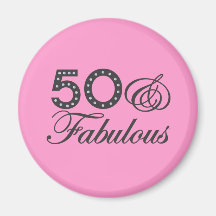 50 & Fabulous Gift Fridge Magnet