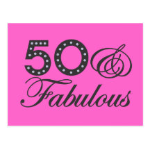50 & Fabulous Postcard