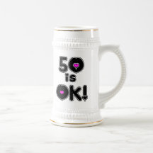 50 is OK Birthday Mugs
