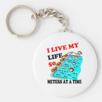 50 metres at a time keychains
