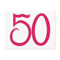 50 Pink Postcard