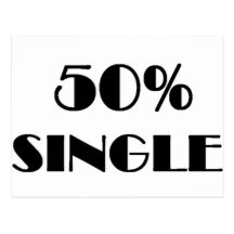 50% Single Postcard
