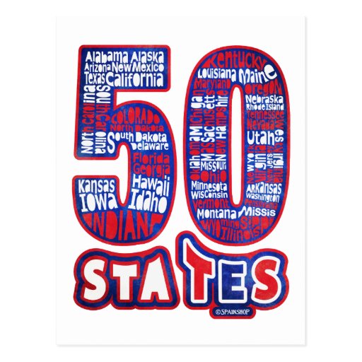 50 STATES UTILISE CARTE POSTALE