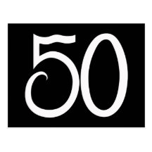 50 White Postcard