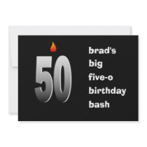 50 With Flame, Big Five-O Bash Invitation