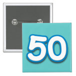 50 Year Birthday or Anniversary - Add Text Pinback Buttons