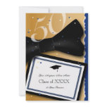 50 Year Class Reunion Royal Blue Accent Color Custom Invite