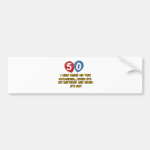 50 year old birthday designs bumper sticker
