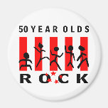 50 Year Olds Rock Magnet