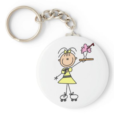 50's Drive-In Waitress T-shirts and Gifts Key Chains by stick_figures