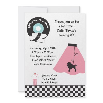 50's Party Invitation by eventfulcards