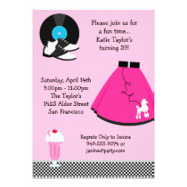 50's Party Invitation invitations