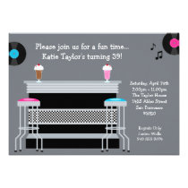 50's Retro Party Invitation invitations