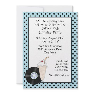 50's Rock and Roll Birthday Invitation by mousearte
