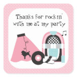 50's Rock and Roll Party Thank You Sticker