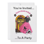 50's Rock & Roll Party Invitation