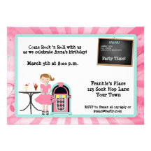 50's Theme Party Invitation