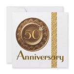 50th - 59th Anniversary Invitation - GOLD Plate