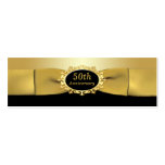 50th Anniversary Black and Gold Favour Tag Business Card Template