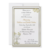 50th Anniversary Champagne Invitation