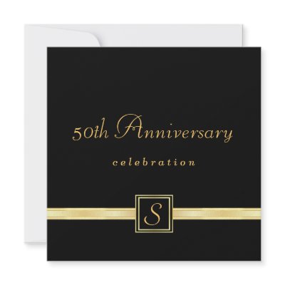 50th Anniversary - Classic Monogram Invitations by SquirrelHugger