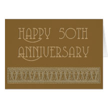 50th anniversary elegant greeting cards