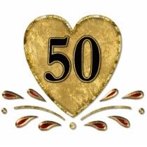 50th Anniversary - Gold Photo Cutouts
