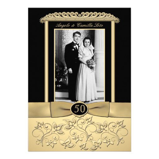 50th Anniversary Invitation with Photo Insert