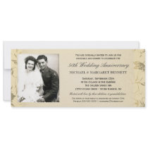 50th Anniversary Invitations - Victorian Floral