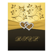 50th Anniversary Joined Hearts RSVP Card Announcements