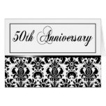50th Anniversary Party (Chaucer/black & white) Greeting Card