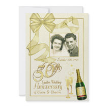 50th Anniversary Party - Fancy Photo Invitations