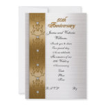 50th anniversary party invitation elegant gold