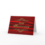 50th anniversary party invitation red gold greeting cards