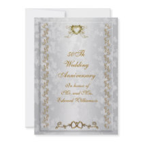 50th Anniversary party invitation Victorian angels