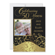 50th Anniversary Party Invitation With Photo