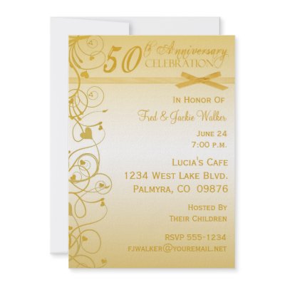 50th Anniversary Party Invitations by NightSweatsDiva