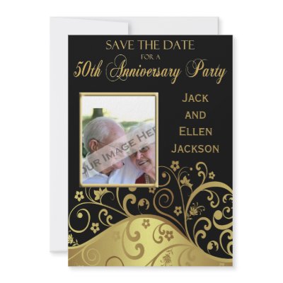 50th Anniversary Party Save the Date With Photo Announcements by Be_My_Valentine
