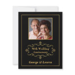 50th Anniversary Party - Vintage Black & Gold Invitations