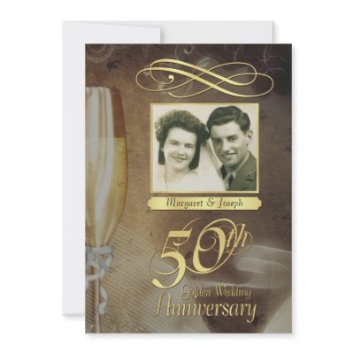 50th Anniversary Party Vintage Photo Invitations by SquirrelHugger