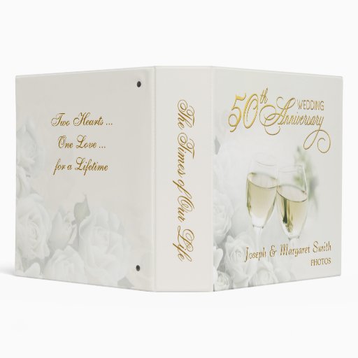 50th Anniversary - Personalized Album 3 Ring Binders