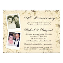 50th Anniversary - Photo Invitations - Then & Now