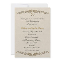 50th Anniversary Rose Border Invitation