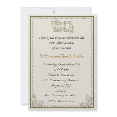 50th Anniversary Roses Invitation by StarStock