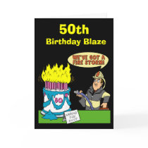 50th Birthday Blaze Card