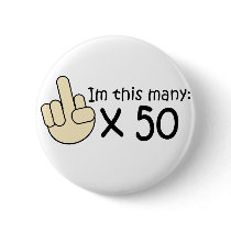 50th Birthday Pinback Buttons