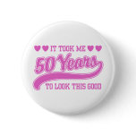 50th Birthday Pinback Buttons
