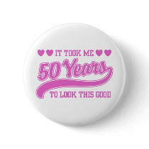 50th Birthday Pinback Buttons