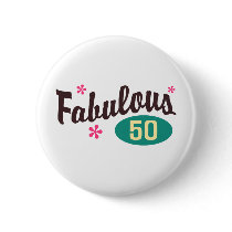 50th Birthday Pinback Buttons