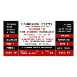 50th Birthday Concert Ticket Photo Cards